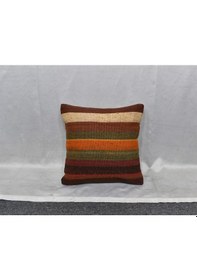 Resim Zehra Abla Halı Yeni El Dokuma Dekoratif Kilim Kırlent Yastık Kılıfı 6418 Çok Renkli 