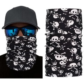 Resim İkrelia Motorcu Boyunluk Baf Buff Bandana 25x48 cm Model 1 (5248) 