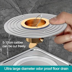 Resim 1pc Evrensel Ayarlanabilir Plastik Geri Akış Önleyici Duş Taban Drenaj Filtre Pluğu, Anti-Koku Hızlı Drenaj için Banyo, Kolay Kesme-Takma Tasarımı 