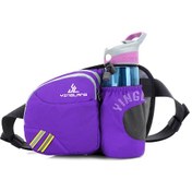 Resim Hombey Mor Spor Bel Çantası, Koşu Dağcılık Bisiklet İçin Su Flasörlü, Hafif Nylon, Kolay Taşınabilir, Geniş Kapasite Mor 