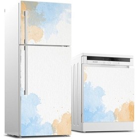 Resim Buzdolabı Ve Bulaşık Makinası Beyaz Eşya Sticker Kaplama Suluboya 