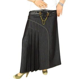 Resim Kadın Uzun Piliseli Etek Ns1194-Kahve-42 Kahverengi 