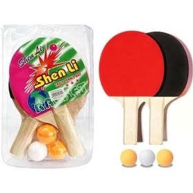 Resim Masa Tenisi Raket Seti Çok Renkli 