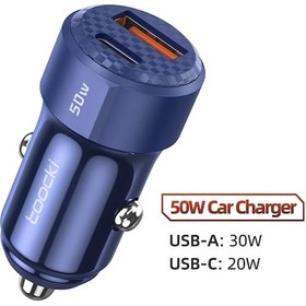 Resim Toockitoocki 50w Araç Şarj Cihazı Usb C Qc Pd 3.0 Hızlı Şarj iPhone Uyumlu, Uyumlu, 14 Pro Max Xiaomi Poco Samsung Chdistribütör Garantili 