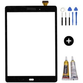 Resim Samsung Galaxy Tab A Sm-t555 Uyumlu A Kalite Dokunmatik Siyah + Montaj Seti 
