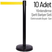 Resim İleri Trafik Yönlendirme Şerit Bariyer 10 Adet Set 