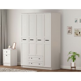 Resim Rabi Rumy-s1 Country 4 Kapak 2 Çekmeceli Gardırop 