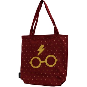 Resim Mabbels Harry Potter Gözlük Bez Çanta Gabardin Bordo 