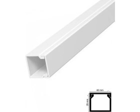 Resim Renas Store Kablo Kanalı 40X25 mm 2 Metre Yapışkan Bantlı 4 Adet 