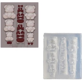 Resim Güzel Ayı Tırnak Sanatı Ve El İşi Malzemeleri İçin Şeffaf Ve Sağlam Silikon Kalıp 