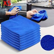 Resim 5'li Ultra İnce Mikrofiber Temizlik Bezleri - Mutfak, Banyo, Cam, Duvar, Zemin, Açık Hava için Çok Amaçlı Havlular - Dayanıklı, Emici, Örgü Kumaş Temizlik Ürünleri Araba Bakımı için 