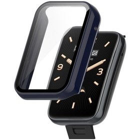 Resim Xiaomi Mi Band 7 Pro + Sertleştirilmiş Film Tamamen Kapalı Koruyucu Saat Kapak 