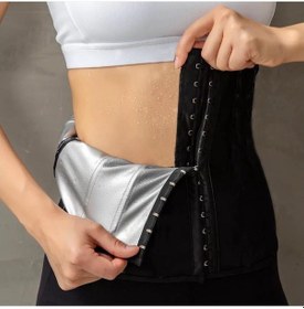 Resim Termal Sauna Agraflı Bel Korsesi 