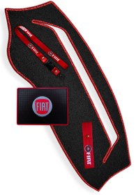 Resim TUSBA MARKET Fiat Fiorino Ön Göğüs Torpido Koruma Halısı + Kaydırmaz Ped + Ayna Askısı + Tampon Çeki İpi Seti 