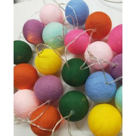 Resim Işıklı Toplar Türkiye Montessori El Yapımı Işıklı Top 3 Metre 20 Top 