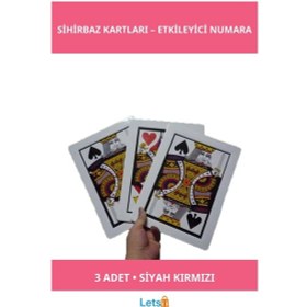 Resim Sihirbaz Kartları 3 Adet Etkileyici İllüzyon Oyun Kartı 1 Adet 