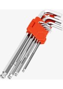 Resim Rekotools 9 Parça Misket Başlı Uzun Allen Alyan Anahtar Seti 