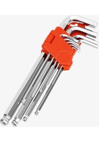 Resim Rekotools 9 Parça Misket Başlı Uzun Allen Alyan Anahtar Seti 