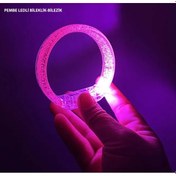Resim Pembe Led Işıklı Baskı Yapılabilen Pilli Bileklik Bilezik 