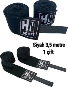 Resim HN Sport Boks Kick Boks Muay Thai Wushu Sanda Tüm Sporlar İçin El Bandajı 3,5 M X 2 Adet Elastik Boks Bandajı 
