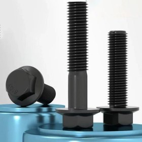 Resim Flanşlı Civata Siyah M6x45 20 Adet Akb 8.8 Dın6921 Galvaniz Kaplama - 