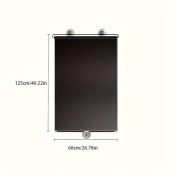 Resim Gateesat 2 Adet Katlanır Güneşlik Perde Siyah 68x125cm Uv Koruma Isı Yalıtım 