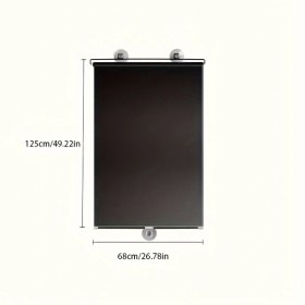Resim Gateesat 2 Adet Katlanır Güneşlik Perde Siyah 68x125cm Uv Koruma Isı Yalıtım 