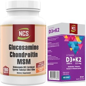Resim Ncs Glucosamine Chondroitin Msm 180 Tablet + Ncs Vitamin D3 K2 20 ML 