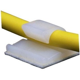 Resim Wcl0505 Kablo Sabitleme Kelepçesi Klipsi Yapışkanlı Duvar Kablo Tutucu 16 x 15.5 x 6.4 MM Beyaz 10 Adet 