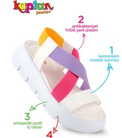 Resim KAPTAN JUNIOR Kız Çocuk Ortopedik Ayakkabı Sandalet POYK 505 