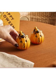 Resim Karaca Halloween Tuzluk Ve Biberlik Turuncu 
