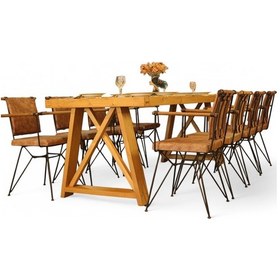 Resim Neiwel Kues Doğal Mutfak Ve Ahşap Yemek Masası-120-260 Açık Ceviz 