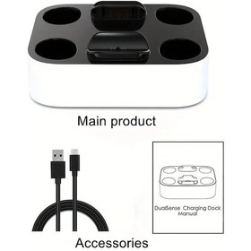 Resim Dream011 Beyaz Hızlı Şarj Dock Şarj İstasyonu Ps5 Kontrol Cihazı Için Güvenlik Çip Koruması Led Göstergeli 