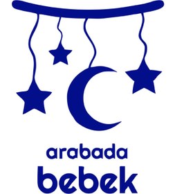 Resim MIGNATIS Arabada Bebek Var - Ay Yıldız Modifiye Araba Sticker 25cm - Lacivert 