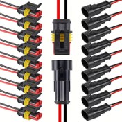 Resim AOKIN 20 adet/10 Çift 2-Prizli Elektrik Bağlantıları, Hızlı Ayrılma Erkek/Dişi Prizler, 18AWG Otomotiv Bağlantıları, Arabalar, Kamyonlar, Motosikletler, Tekne için İdeal - Kırmızı ve Sarı Yalıtımlı, Sarı ve Siyah Yalıtımlı, Siyah Yalıtımlı, Otomotiv Bağlantı Çözümü|Yalıtımlı Bağlantılar|Demir Temaslar 