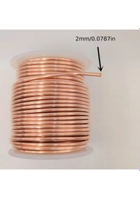 Resim Xuweiwei 2mm X 10m Yumuşak Düz Bakır Tel Dıy Elektronik Mücevher Endüstriyel 