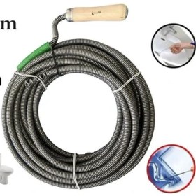 Resim Premium 15 Metre 13MM Kanal Susta Tıkanıklık Kanal Açma Klozet Gider Açıcı Boru Temizleme Spriral 
