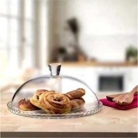 Resim Paşabahçe 95198 Kapaklı Cam Kek Fanusu 322 mm Çap Kaliteli Malzeme ile Uzun Ömürlü Kullanım 
