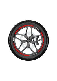 Resim deeb Drift Jant Şeridi Reklektif Kırmızı Beyaz X 