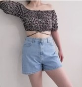 Resim Piraye Boutique Çiçekli Crop Bluz 