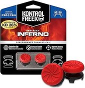 Resim KontrolFreek FPS Freek Inferno Playstation 4 (PS4) ve Playstation 5 (PS5) Controller için | Performance Thumbsticks | 2 High Rise Concave | Kırmızı 