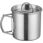 Resim Flybuy Katlanabilir Kupası - Kamp, Yürüyüş, Dağ. Paslanmaz Çelik, Kulplu Kapaklı. Çok Renkli 