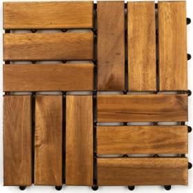 Resim Bahçem Ahşap Yer Karosu %100 Akasya Ağacı 30X30CM 0,81 M2 - 9 Adet 