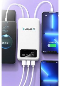 Resim Enerx Enr-p20dc 20000 Mah 2.1 Amper Dahili Kablolu Powerbank Siyah 4915 