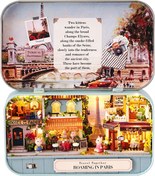 Resim Xindoker Paris Yürüyüşü Ahşap Model Seti - Box Tiyatro Dıy Oyuncak - Montaj Gereci Ve Tutkal Yok - İngilizce Versiyon 