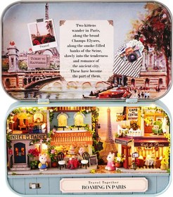 Resim Xindoker Paris Yürüyüşü Ahşap Model Seti - Box Tiyatro Dıy Oyuncak - Montaj Gereci Ve Tutkal Yok - İngilizce Versiyon 