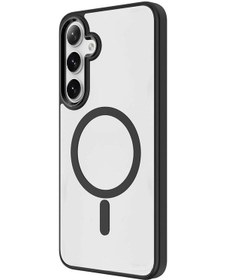 Resim Galaxy S24 Plus Uyumlu Magsafe Şarj Özellikli Krom Magsafe Silikon Zore Kılıf-siyah Siyah 
