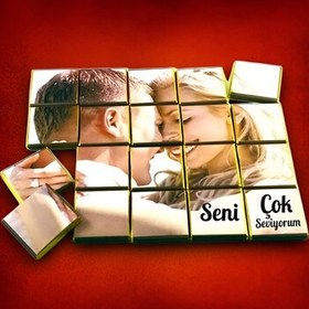 Resim Kişiye Özel Fotoğraflı Puzzle Çikolata 