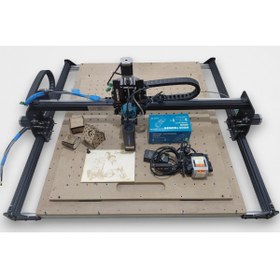 Resim zetcarve -E-SaT M5 MasaÜstü Cnc 2'si 1 Arada 40 Wat Optik Lazer + Router Makine 90X120CM İşlem Alanı 