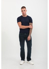 Resim Erkek Likralı Regular Fit Haki Jean Pantolon Haki 